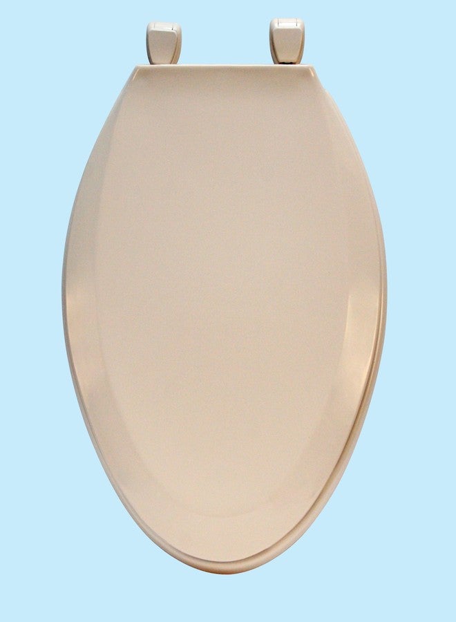 Centoco 1600BN Closed Front with Cover Top Mount Plastic Hinge, Elongated, Bone