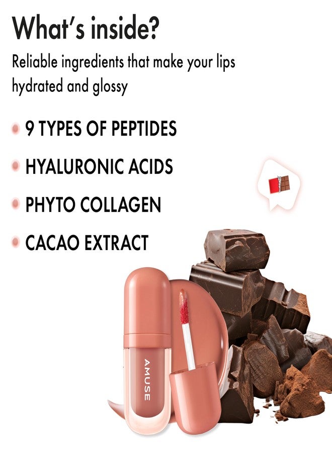 Amuse SEOUL BEBE TINT - 07 CHOCO GIRL | 24-hour Long-lasting Lip Stain, Plumping, Hydrating, Moisturizing, No Peel Off, Lip Care, Treatment, Non Sticky, Korean Lip Tint for Dry Lips - Image 5