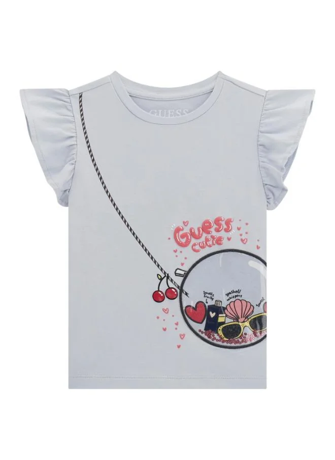 جس Kids Printed Crew Neck T-Shirt