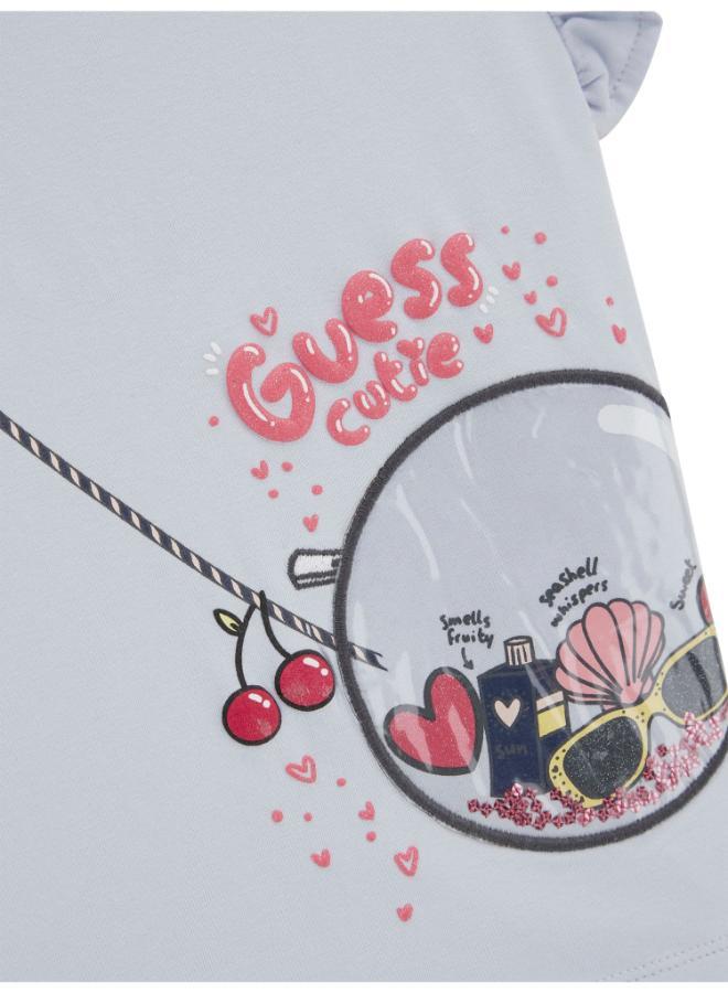GUESS Kids Printed Crew Neck T-Shirt - Image 3