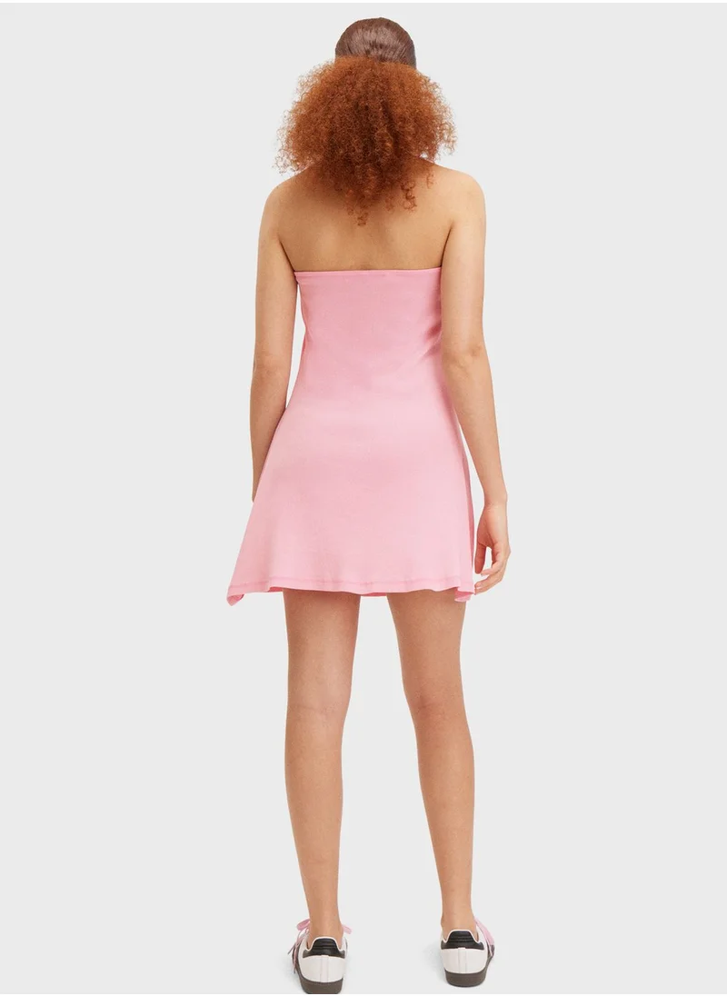 MONKI Bandeau Tiered Dress