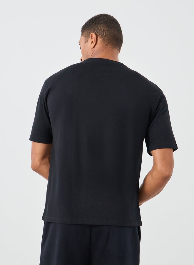 Styli Slogan Print Crew Neck Oversized T-Shirt - Image 5