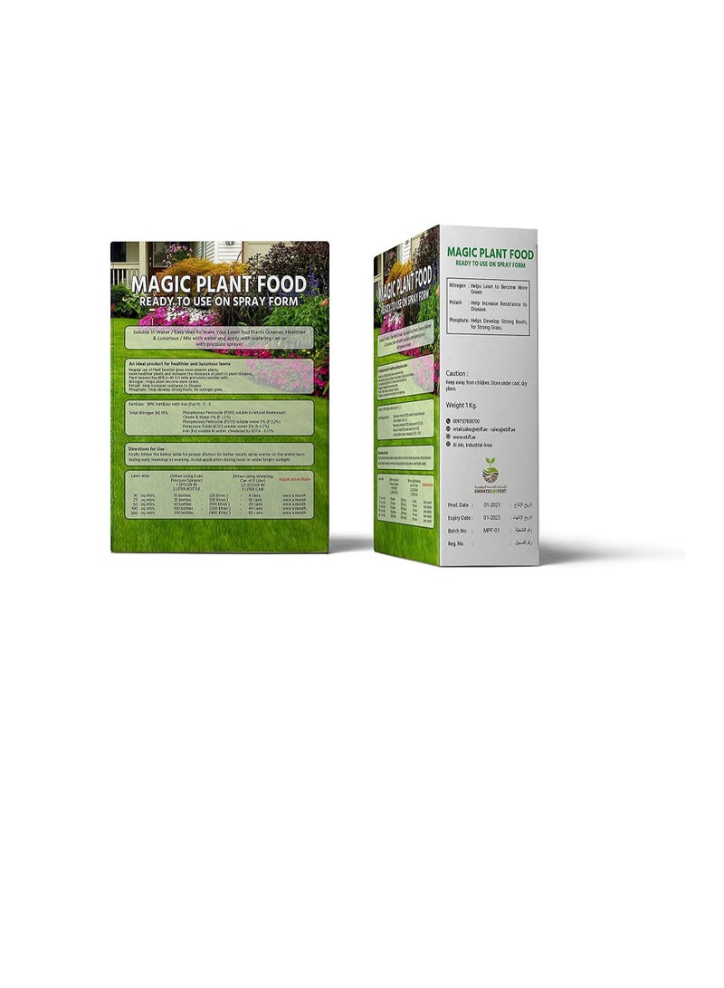 EBFF - MAGIC PLANT FOOD, for Greener, Healthier Lawns & Gardens, 1kg - Image 3