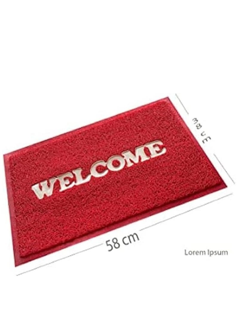 حصيرة باب مضادة للانزلاق للمنزل بعبارة «Welcome»، حصيرة من المطاط شديدة التحمل  - Image 4