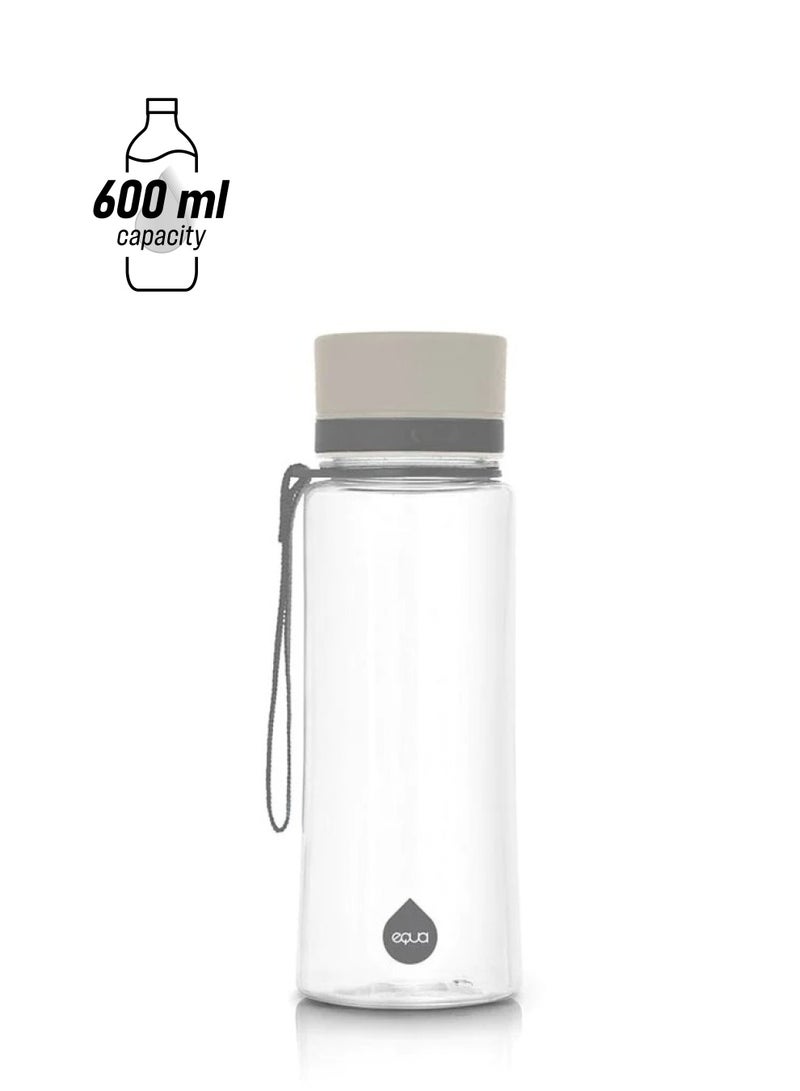 EQUA Water Bottle BPA Free Plain Grey 600 ml - Image 1