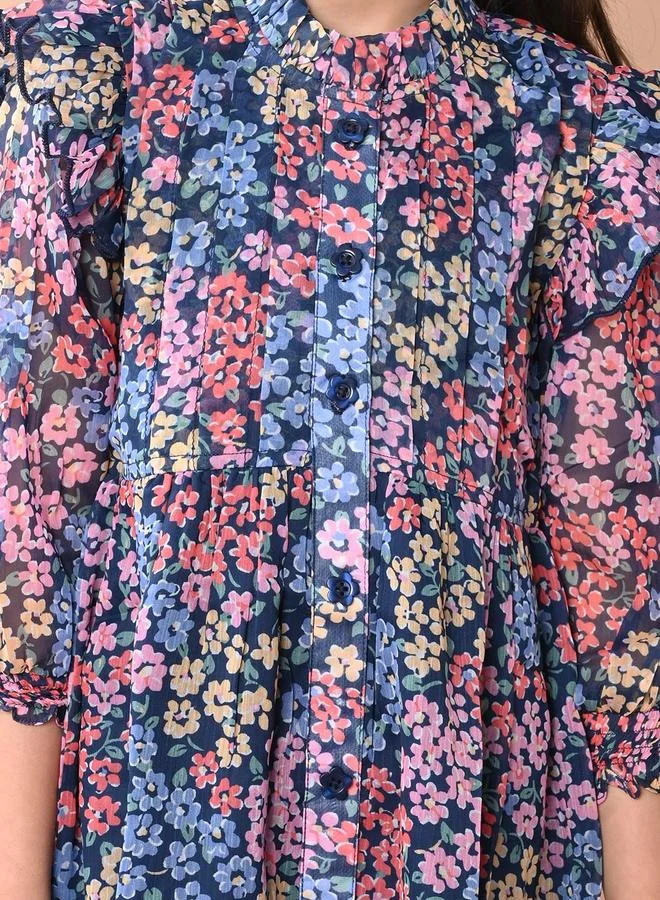 LILPICKS Floral Button-Down Dress