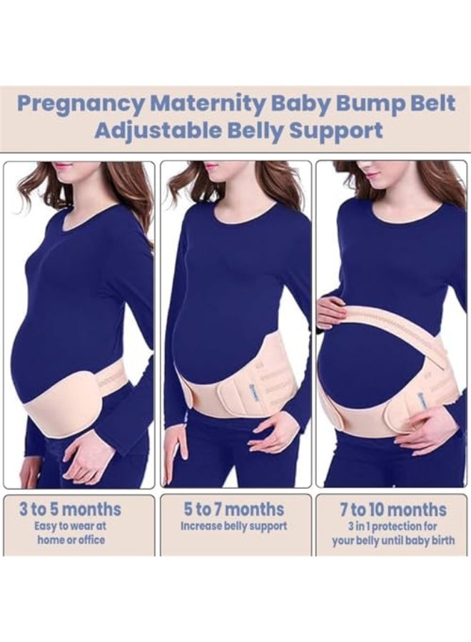 Generic Maternity Belt, Pregnancy 3 in 1 Support Belt for Back/Pelvic/Hip Pain, Maternity Band Belly Support for Pregnancy (XXL: Fit Ab 39.5-51.3Inch, Shrimp Color)  - Image 2