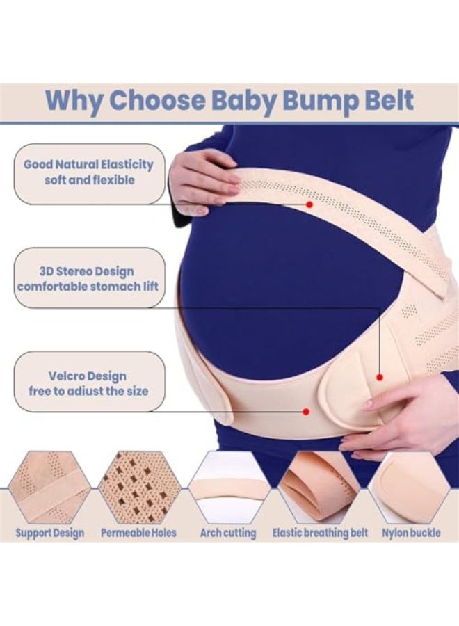 Generic Maternity Belt, Pregnancy 3 in 1 Support Belt for Back/Pelvic/Hip Pain, Maternity Band Belly Support for Pregnancy (XXL: Fit Ab 39.5-51.3Inch, Shrimp Color)  - Image 3
