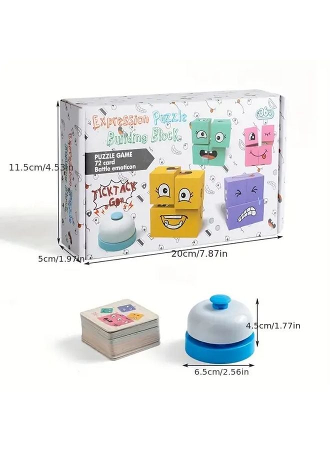 كتل بناء التعبير لغز خشبي من نوع الجرس للتعليم والتعلم للأعمار من 3 سنوات فما فوق - Image 2