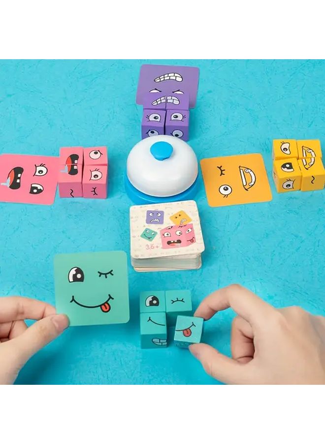 كتل بناء التعبير لغز خشبي من نوع الجرس للتعليم والتعلم للأعمار من 3 سنوات فما فوق - Image 5