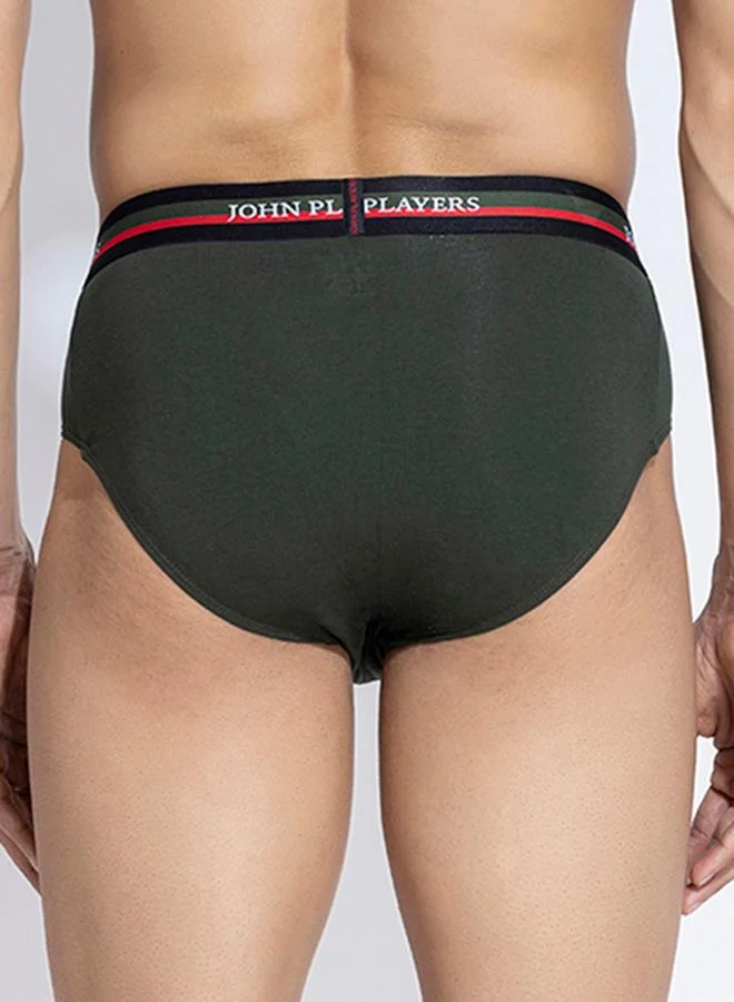 John Players John Player Pack of 2 - Solid Briefs with Elastic Waistband