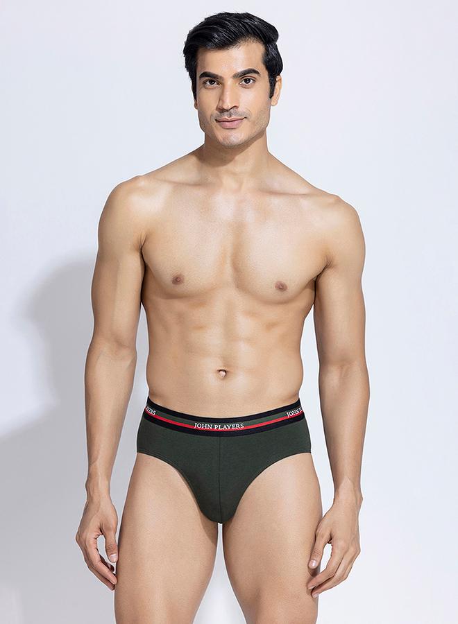 John Players Pack of 2 - Solid Briefs with Elastic Waistband - Image 1