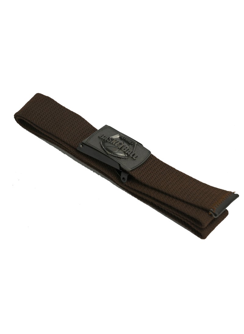 Generic - Brown Belts for Men Nylon Belt for Hiking Golf Work, Web designed Casual Mens Belt for Jeans Men's Belt Web Adjustable Belt Men - Image 1