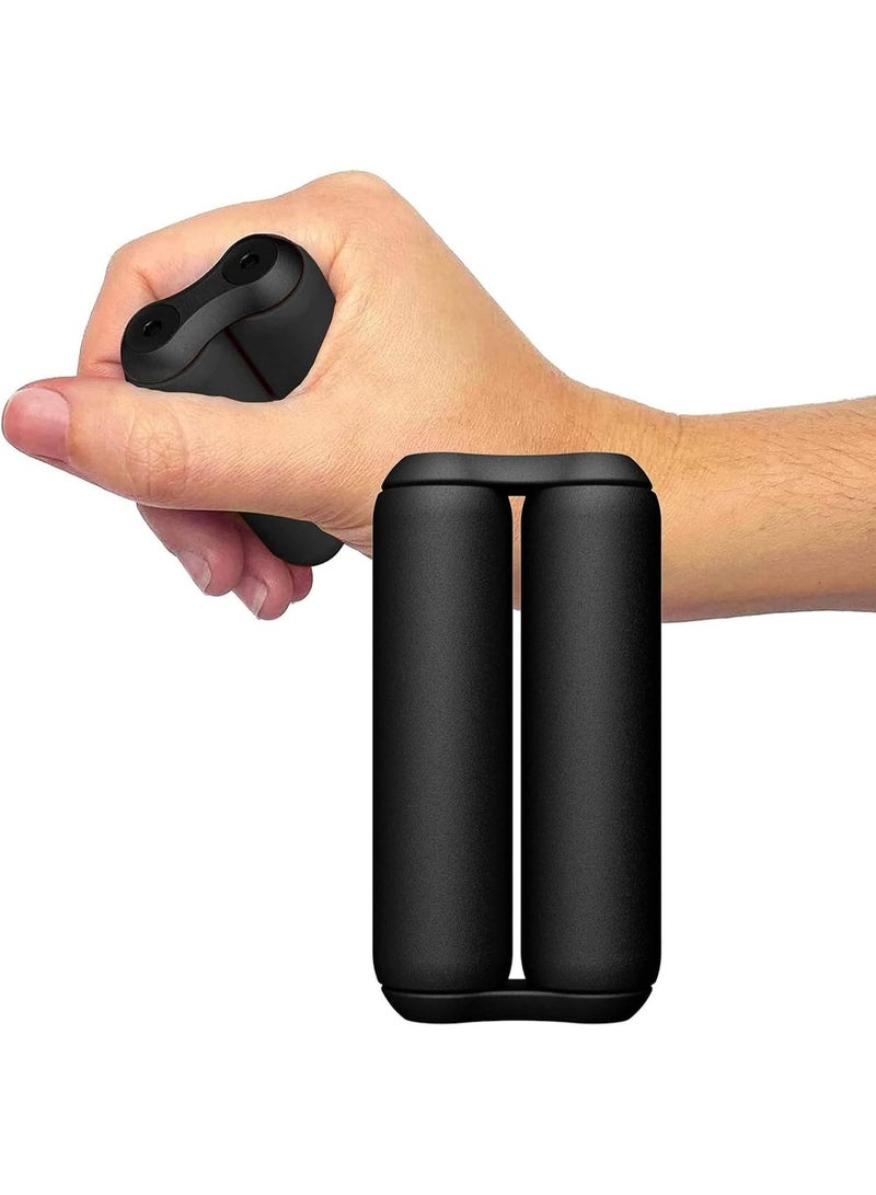 BIGTHREE Roller-Handheld Fidget Toy for Adults, Handheld Stress Relief & Anxiety Reducer, Portable Metal Sensory Toy for Focus, Skin Picking Relief & Fine Motor Skills, for Men Women (Black) - Image 1