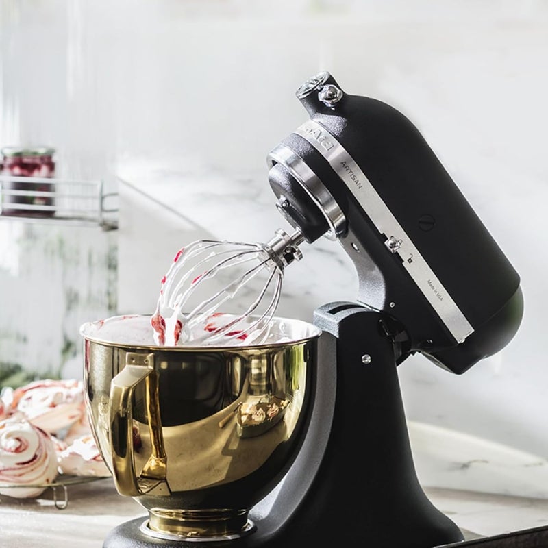 جلينك ملحق خفاقة سلكية من الفولاذ المقاوم للصدأ K45WW لـ KitchenAid، بديل خفاقة 6 أسلاك لخلاطات KitchenAid سعة 4.5-5 كوارت من نوع الرأس المائل، آمنة للغسيل في غسالة الأطباق، لون فضي - Image 2