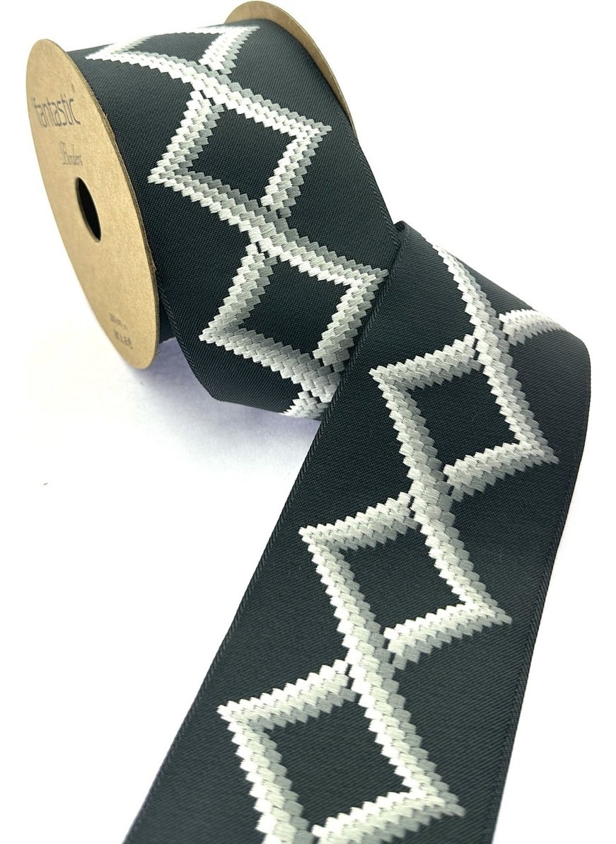 Fantastic - Multi-Colored Woven Wide Curtain Border / Accessory (7 Cm. Width - 3.5 Mt. Length) - Image 1