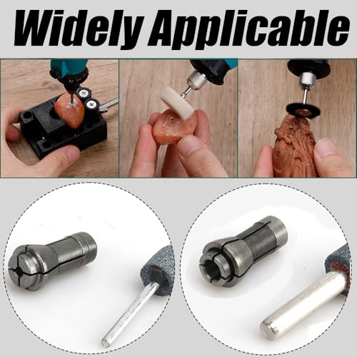 Quweiz 6 Pack Die Grinder Collet, Grinding Machine Clamping Collet Adapter 1/4" and 1/8" Arbors Shanks, 3 Pack 3mm and 3 Pack 6mm Grinding Machine Clamp - Image 3