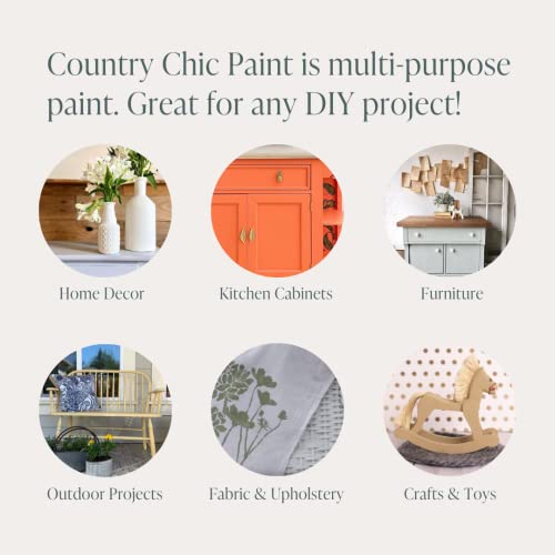 Country Chic Paint Country Chic All-in-One Chalk Paint for Furniture, Cabinets, Home Decor, Eco-Friendly, Matte Finish, Built-In Primer & Top Coat for Wood, Metal - Pebble Beach (Grey) - Pint 16 oz (475 ml) - Image 4