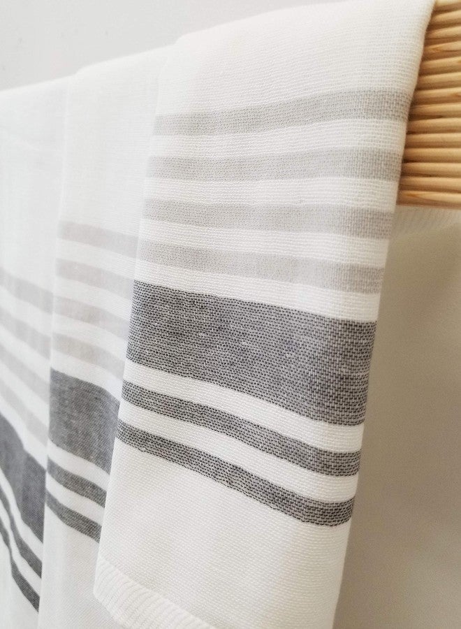 IPPINKA Senshu Japanese Towel, Ultra Soft, Quick-Drying, Two-Tone End Stripes, Grey (Bath Towel) - Image 5