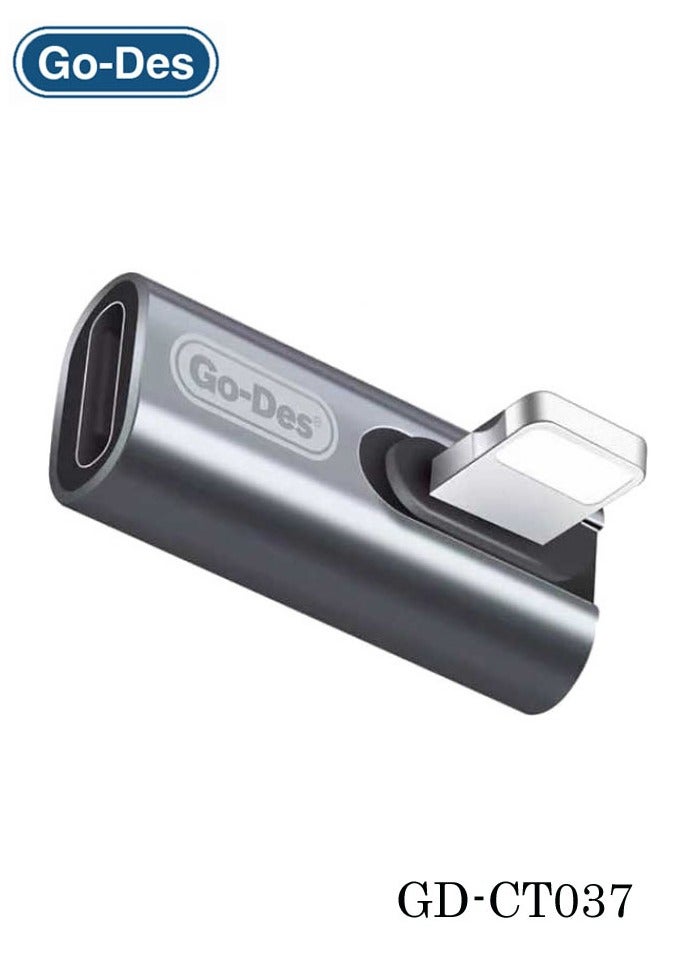 GO-DES Go-Des GD-CT037 USB-C to Lightning Adapter With High-Speed Charging and Data Transfer  - Image 2