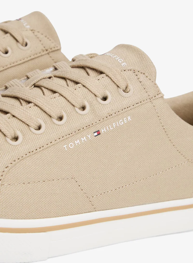 Tommy Hilfiger Sandalwood Canvas Embossed Trainers for Men | Best Price UAE