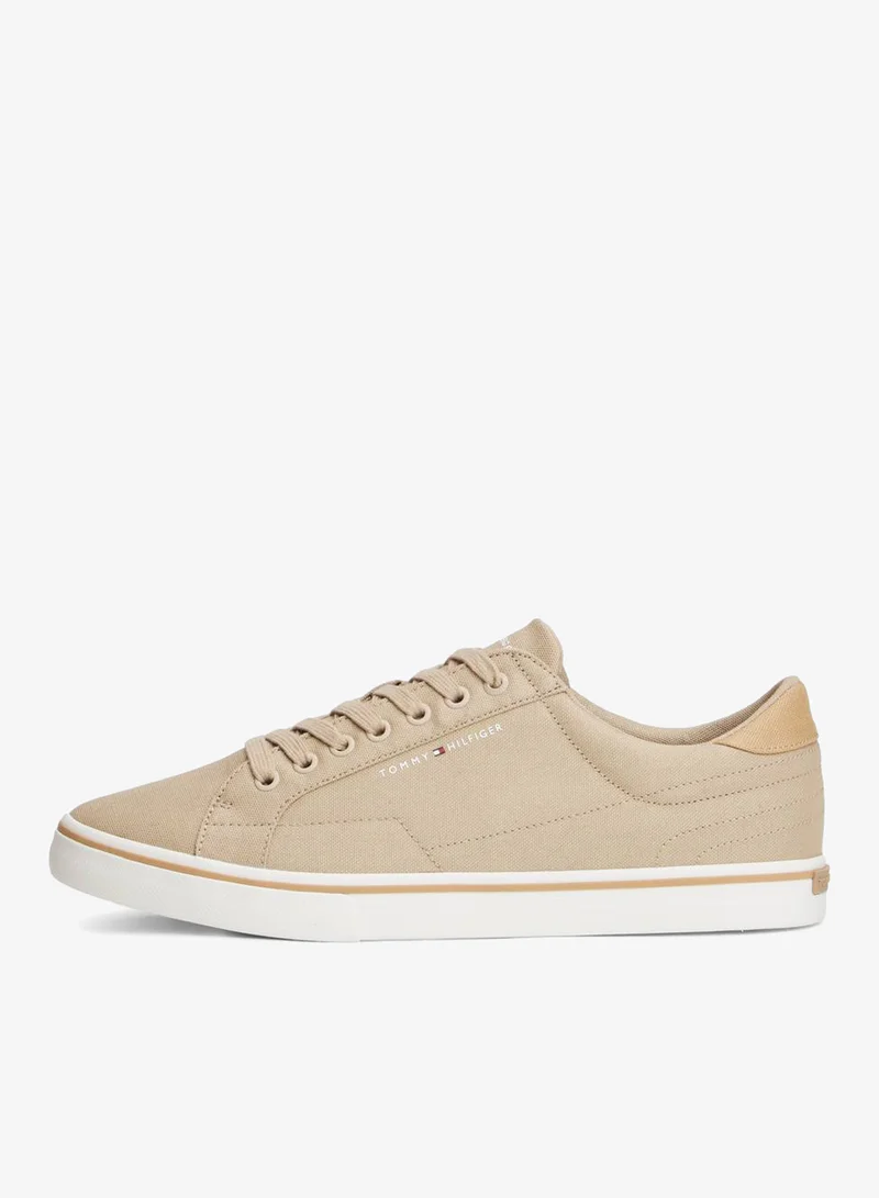Tommy Hilfiger Sandalwood Canvas Embossed Trainers for Men | Best Price UAE