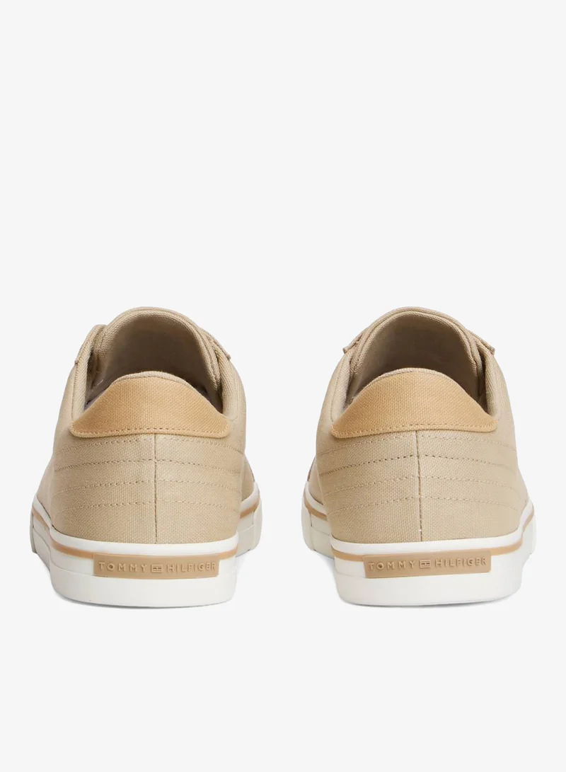 Tommy Hilfiger Sandalwood Canvas Embossed Trainers for Men | Best Price UAE