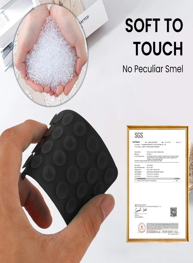 iyanzi 2 Pack Silicone Double-Sided Suction Phone Case Detachable Mount for iPhone and Android Cellphones, Strong Adhesion Holder Hands Free for Selfies and Videos - Black - Image 2