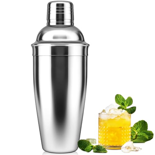 NewGF Cocktail Shaker,24oz Drink Mixer with Built-in Strainer for Mixing Drinks Margaritas,Beginner Friendly Stainless Steel Mixer Bar Utensil Tool - Image 1