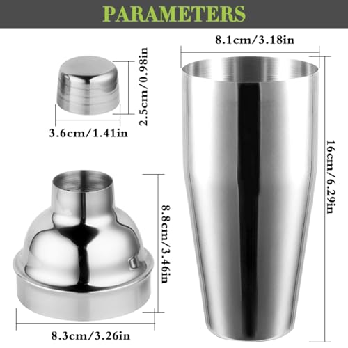 NewGF Cocktail Shaker,24oz Drink Mixer with Built-in Strainer for Mixing Drinks Margaritas,Beginner Friendly Stainless Steel Mixer Bar Utensil Tool - Image 2