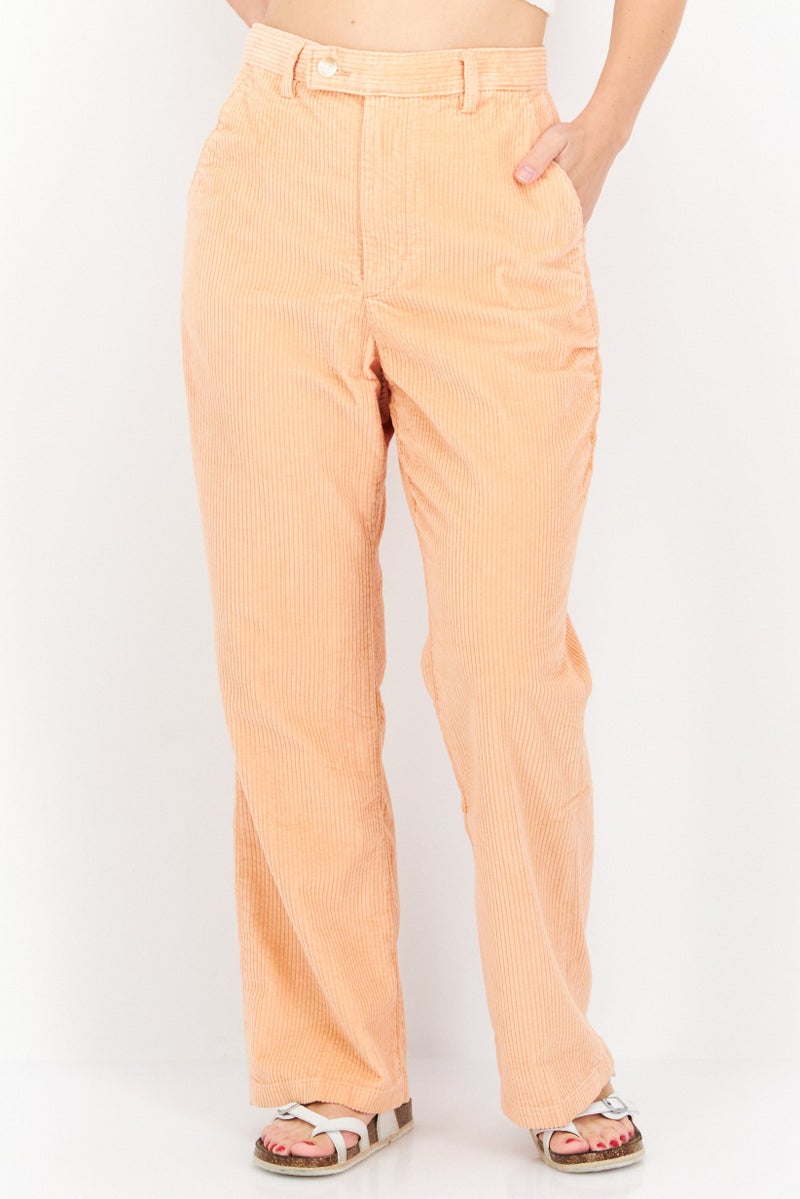 Levi's Women Regular Fit Plain Corduroy Pants, Peach - Image 1