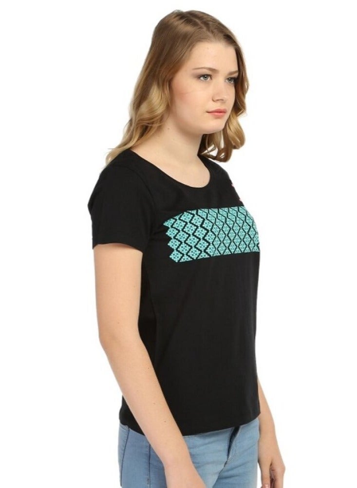 بيج ديزاين تيشيرت نسائي أسود Biggdesign Mother Goddess - Image 3