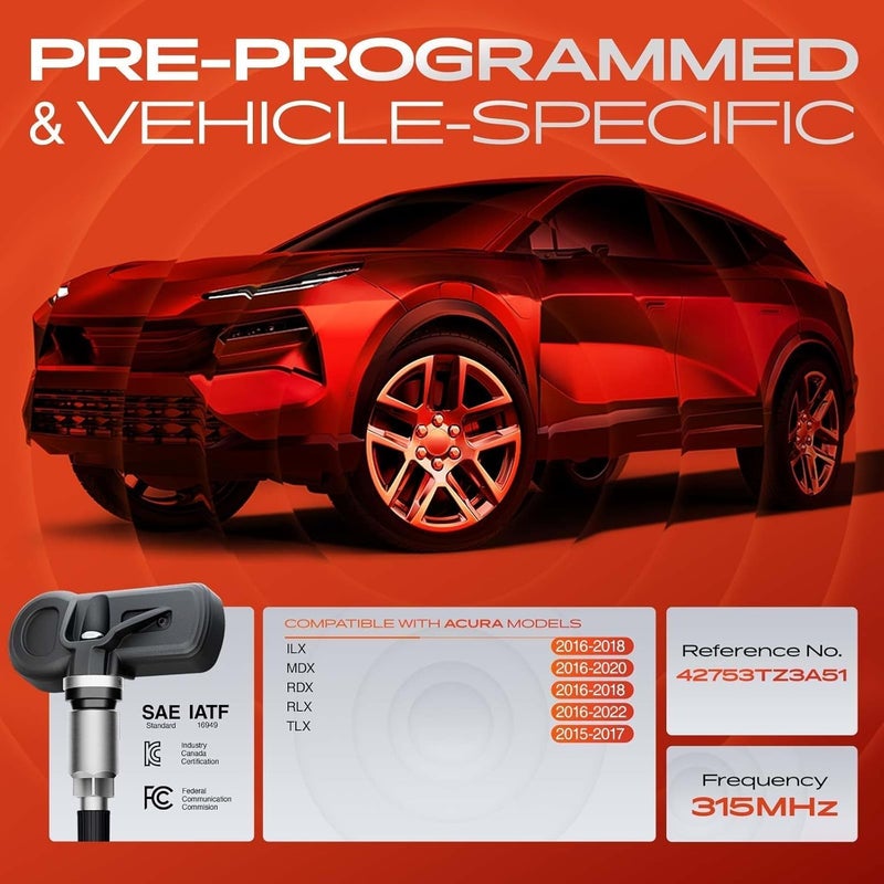 A-Premium 315 MHz Tire Pressure Monitoring Sensor - 4-Pack - Image 3
