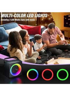 ELTRAZONE SD-508 Home & Outdoor Portable Bluetooth Speaker – Dual Wireless Microphones, Powerful Sound, Waterproof, Long Battery Life, Perfect for Parties, Karaoke, and Events  - Image 3