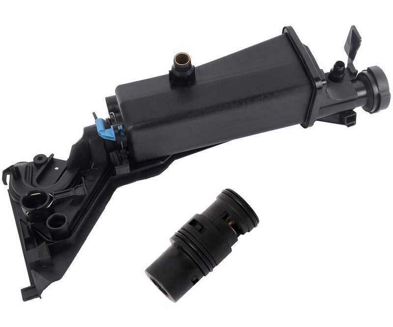 KARPAL Radiator Coolant Recovery Expansion Overflow Tank Reservoir and Sensor and Cap and Clip 17117573781 Compatible with E46 E83 E53 323i X3 - Image 3