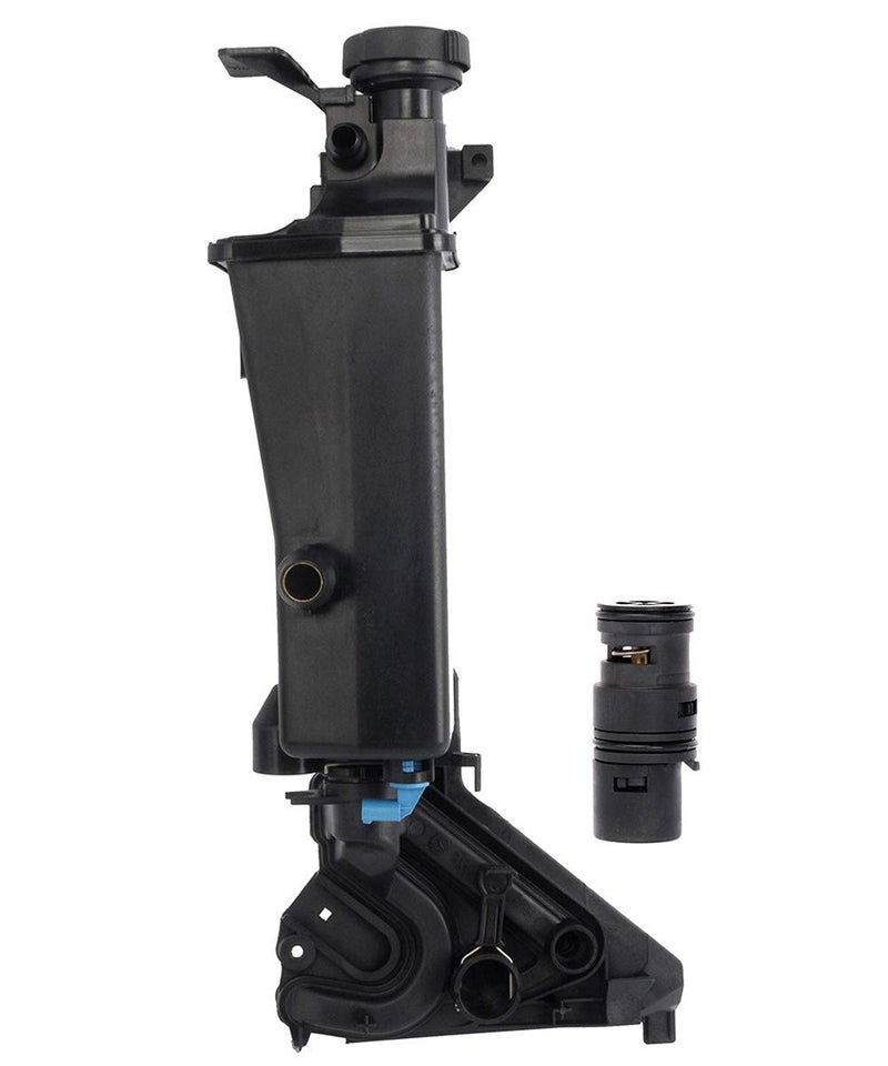 KARPAL Radiator Coolant Recovery Expansion Overflow Tank Reservoir and Sensor and Cap and Clip 17117573781 Compatible with E46 E83 E53 323i X3 - Image 2