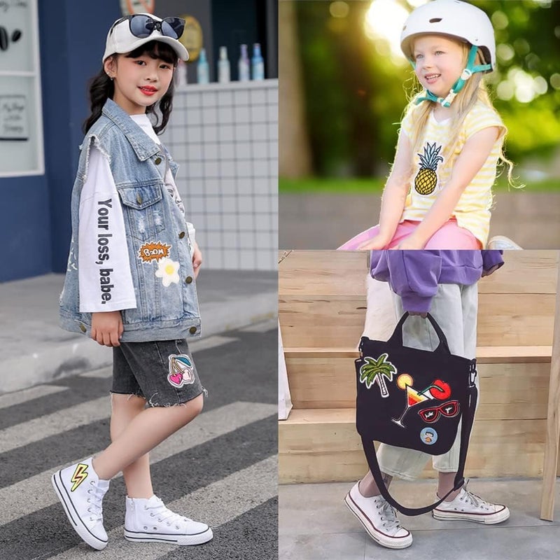 Daily Crafts Daily Crafts Pack of 6 Embroidered Patch Sew OnIron On Patches Applique Accessories Assorted Size Decoration Patches for DIY Jeans Jacket Clothing Handbag Shoes Caps  - Image 4