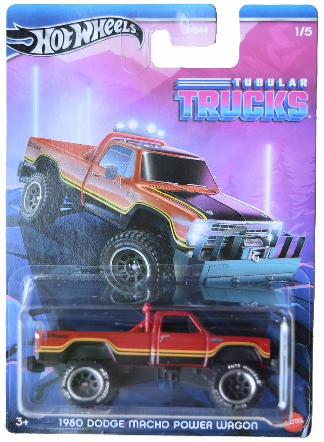 MATCHBOX ماتش بوكس هوت ويلز 1980 دودج ماتشو باور واغن، شاحنات أنبوبية 1/5 [أحمر/أسود]