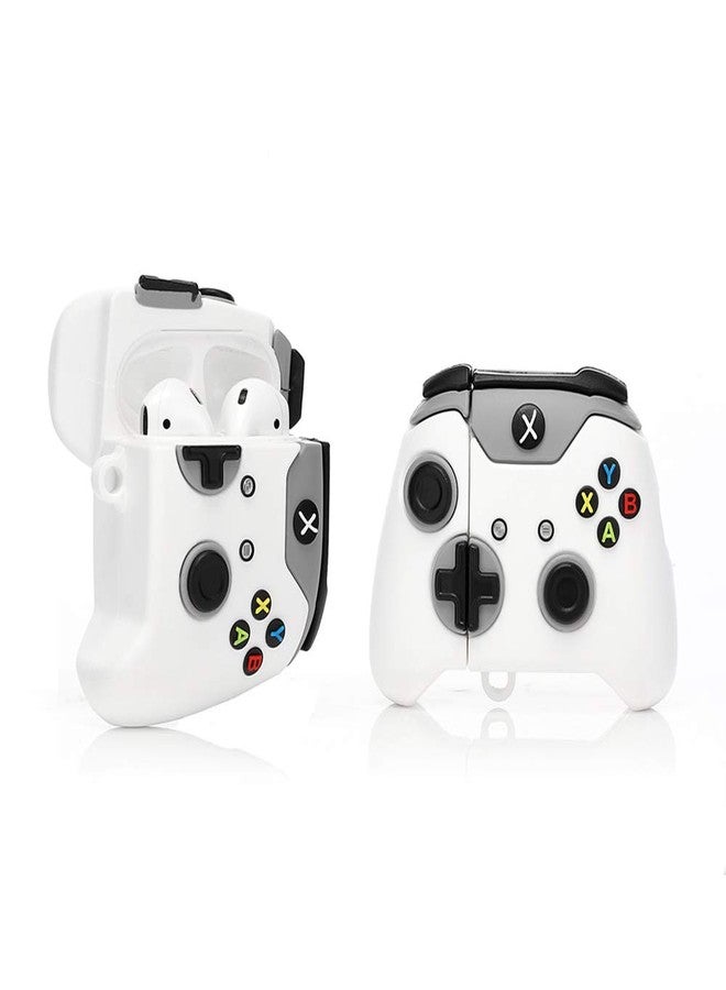 LEWOTE Silicone Case Compatible for Apple Airpods 1&2 Funny Cover[Best Gift for Kids Boys Girls] [Gamepad] (White) - Image 1