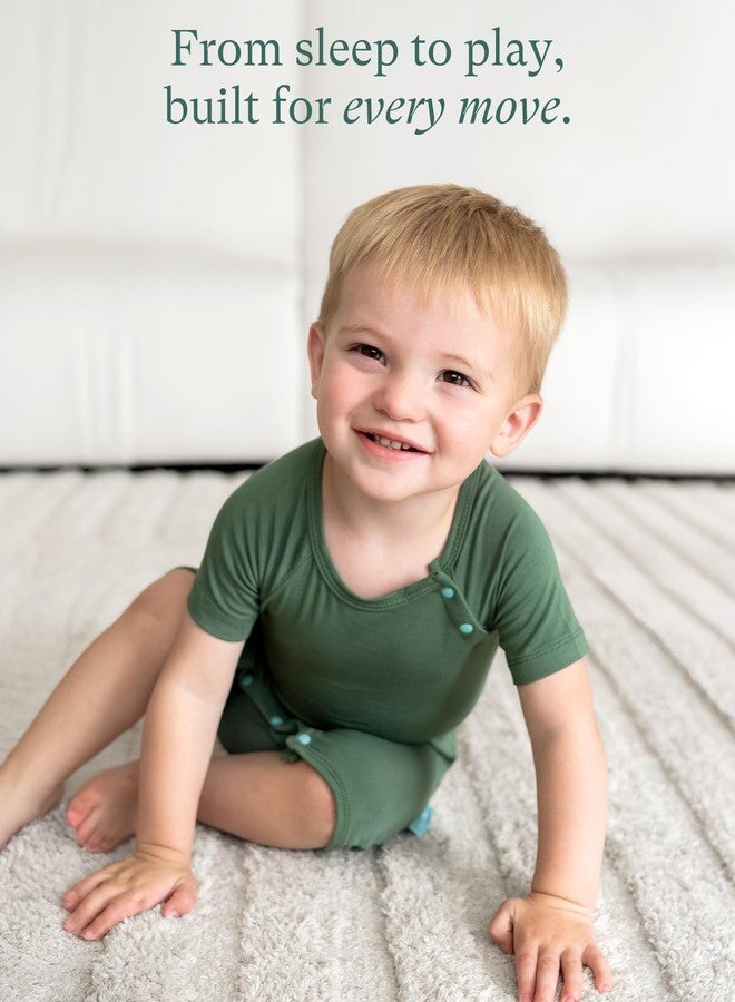 PurComfy SuperSoft Short Sleeve Baby Romper, Unisex Bamboo Viscose One-piece Summer Pajamas, Boy Girl Footless Jumpsuit Snap Closure - Image 5