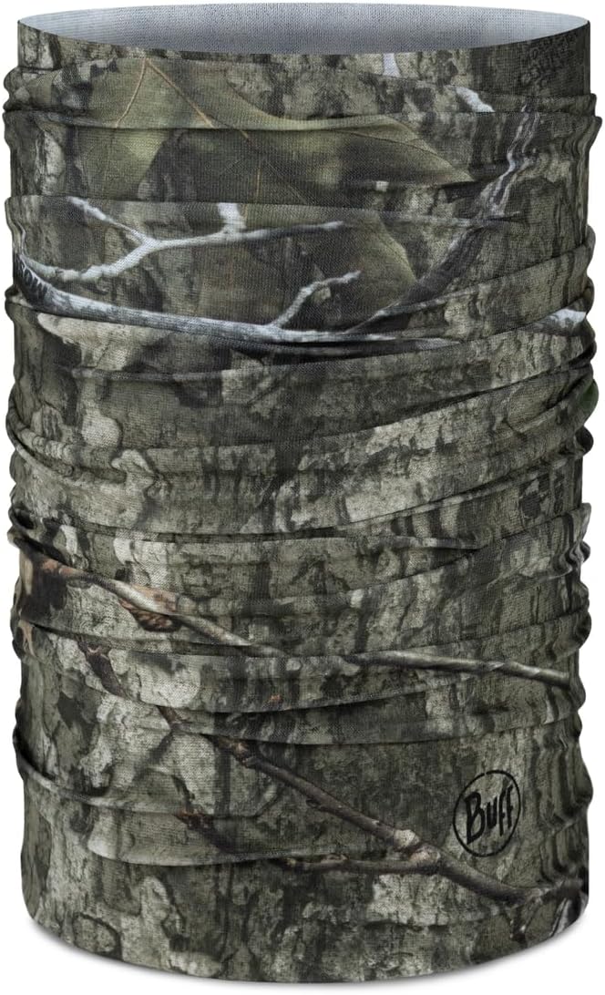 Buff Coolnet UV Multifunctional Scarf in Mossy Oak Country DNA - Forest Green - Image 1
