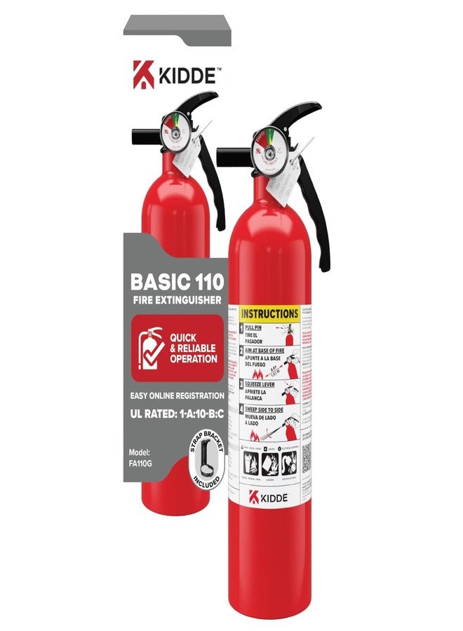 كيد طفاية حريق متعددة الأغراض من كيد، طراز FA110G، للاستخدام المنزلي والمكتبي والسكني، 1A10BC - Image 1