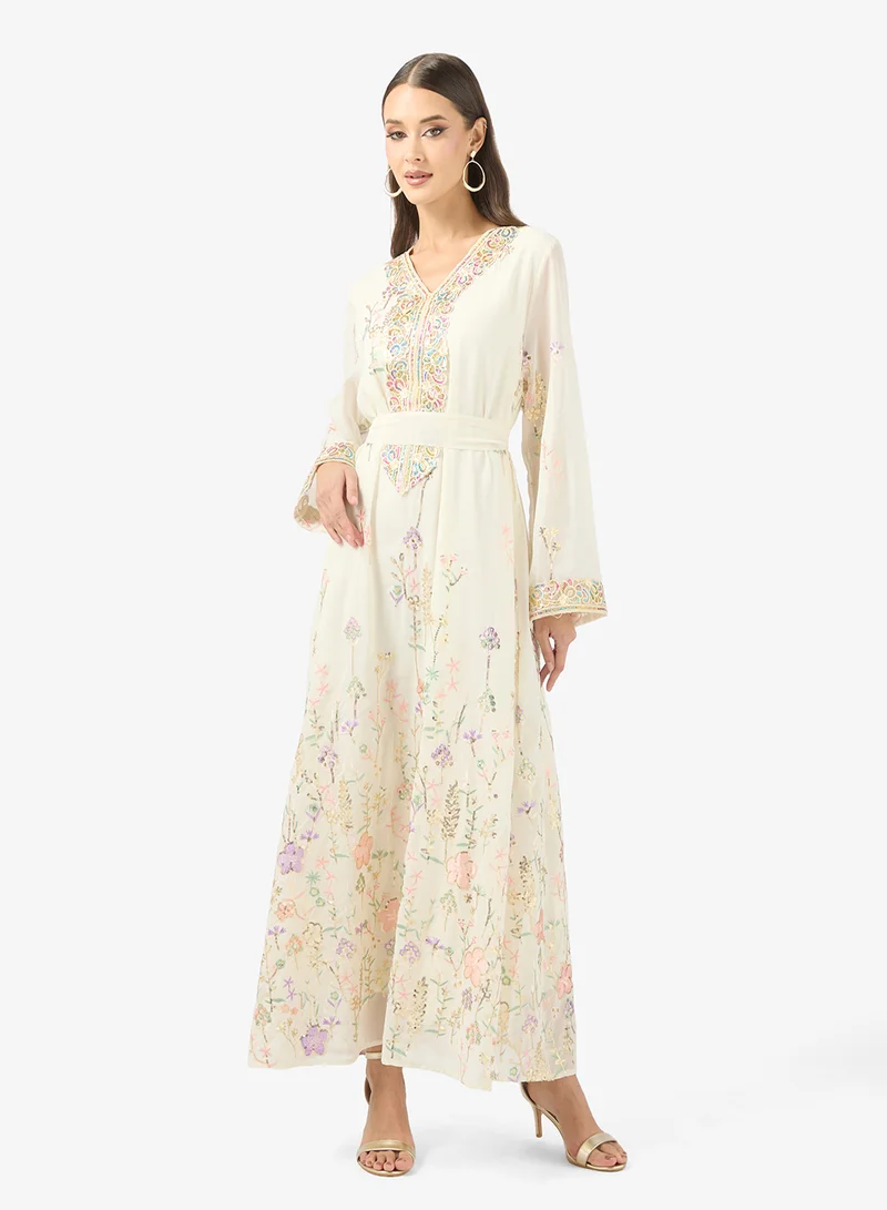Floral Print Jalabiya
