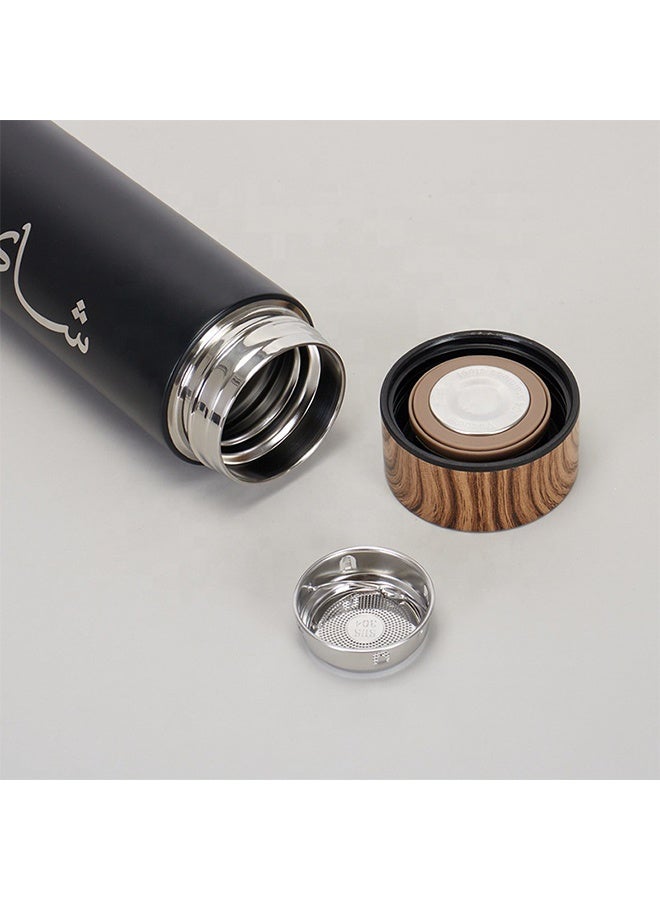 Monda 3pcs/set Coffee Insulated Cup Set With 2 Cups, Arabic Coffee Thermos, Insulated Cup Gift Box Set Includes 500ml Stainless Steel Thermos And 2 80ml Double-Layer Coffee Cups, Suitable For Gifts, Saudi National Day Gift. - Image 4