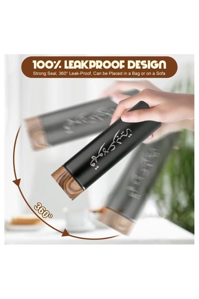 Monda 3pcs/set Coffee Insulated Cup Set With 2 Cups, Arabic Coffee Thermos, Insulated Cup Gift Box Set Includes 500ml Stainless Steel Thermos And 2 80ml Double-Layer Coffee Cups, Suitable For Gifts, Saudi National Day Gift. - Image 3