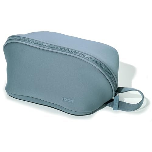 LINE+ARC LINEARC MachineWashable Neoprene Toiletry Bag Ocean Modern Blue Dopp Kit Soft Insulation for Cosmetics Makeup Travel Skincare Shaving Large Case Men Women Overnight EasytoClean - Image 1