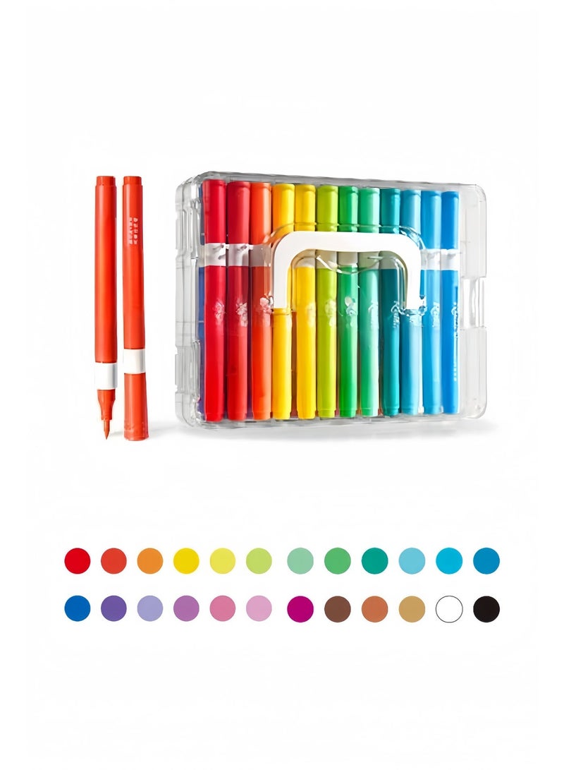 24 colors acrylic markers watercolor pen sets, Markers Paint Pens, Children’s Acrylic Painting Marker Set, Color Pens, Water Color Drawing Pens, Magical Water Painting Pen, Stackable, Quick-Drying, Hand-Painted, Water Marker Gifts for Boys and Girls Kids Drawing - Image 1