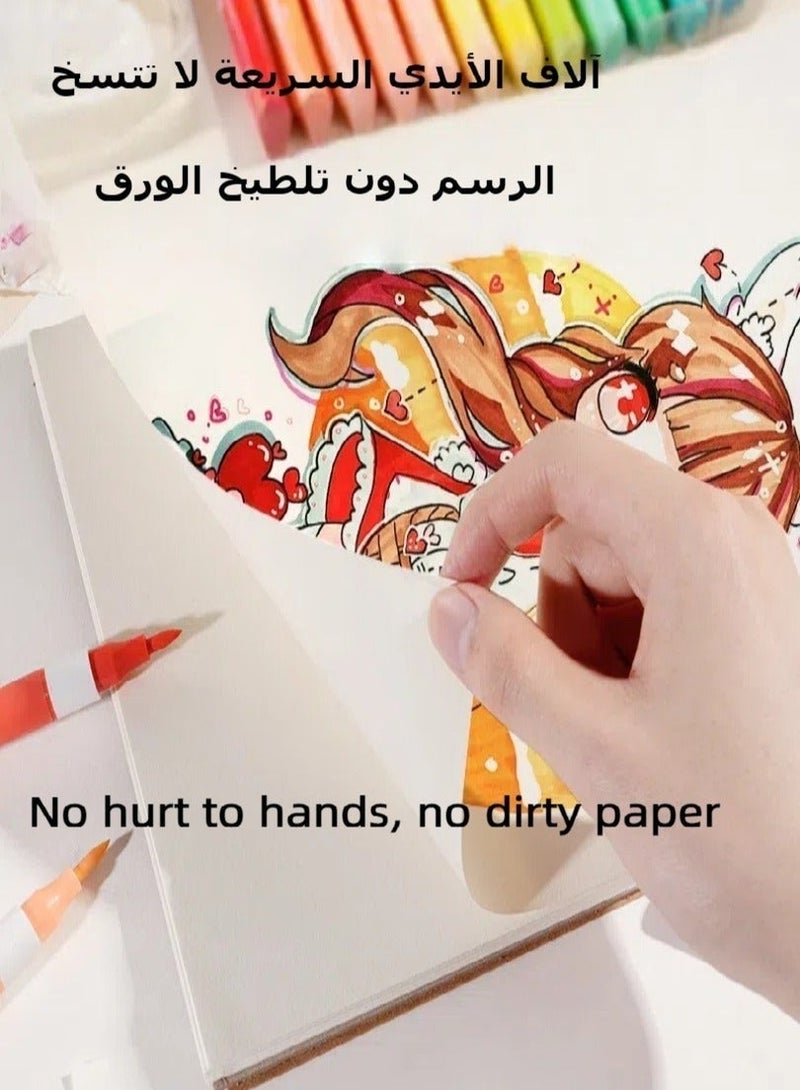 24 colors acrylic markers watercolor pen sets, Markers Paint Pens, Children’s Acrylic Painting Marker Set, Color Pens, Water Color Drawing Pens, Magical Water Painting Pen, Stackable, Quick-Drying, Hand-Painted, Water Marker Gifts for Boys and Girls Kids Drawing - Image 3