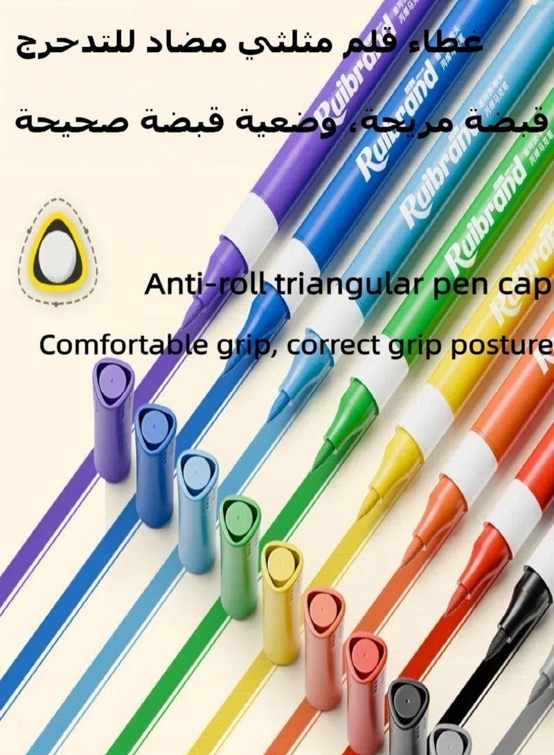 24 colors acrylic markers watercolor pen sets, Markers Paint Pens, Children’s Acrylic Painting Marker Set, Color Pens, Water Color Drawing Pens, Magical Water Painting Pen, Stackable, Quick-Drying, Hand-Painted, Water Marker Gifts for Boys and Girls Kids Drawing - Image 2