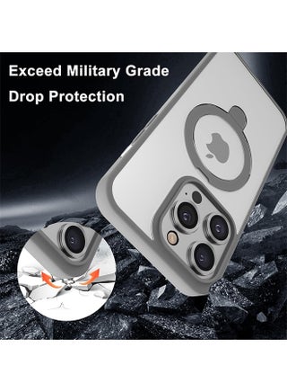 ماتي فينيش مغناطيسي iPhone 15 Pro Max حامل مسند غير مرئي [متوافق مع MagSafe] [حماية من السقوط 14 قدما] غطاء غطاء نحيف واقي للصدمات غير مصفر - تيتانيوم طبيعي - view 3
